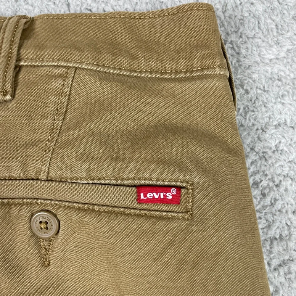 Levis XX Chino Standard Taper Pants Mens 38x30‎ (Fits 36x28) Brown Stretch Khaki